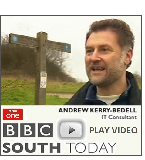BBC South Today - video of launch of mobile QR NFC and AR signs on the South Downs